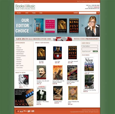 bookstore website template free|Free Books Website Templates (68) .